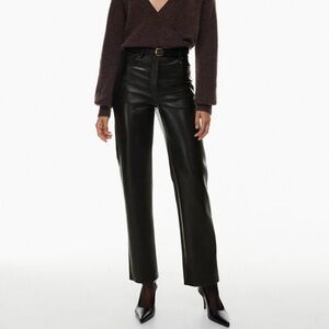 NWT Wilfred Melina Black Straight Leg/High Waisted Pants